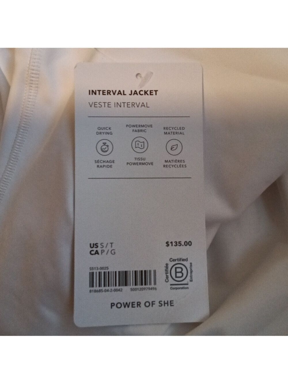 Athleta White Full-Zip Performance Jacket - Picture 2 of 6